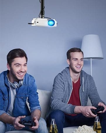 Mini Projector, 2025 Upgraded 15000L WiFi Bluetooth Projector, Portable HD 1080P Supported, Home Theater Video Projector Compatible with TV Stick/HDMI/USB/AV/Laptop/iPhone/Android — view 6