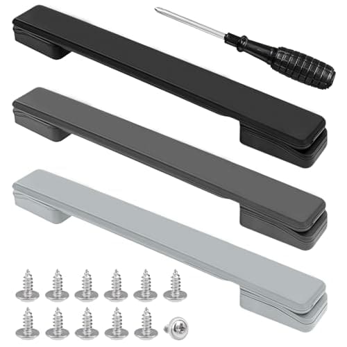 XSHAO Pack of 3 Suitcase Handle Replacement, Luggage Suitcase Handle 20 cm with Screws for Boxes/Travel Bags/Suitcases (Black/Light Grey/Dark Grey)