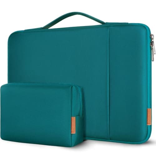 DOMISO 13.3 inch Laptop Case Sleeve Protective Cover Compatible with 14 inch MacBook Pro M4 M3 M2/MacBook Pro Max,13-13.3 inch Dell,Lenovo, HP,Waterproof Computer Cases Bag with Handle,Turquoise