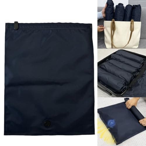 Oxford Cloth Hand Roll Vacuum Bags for Travel, Portable Compression Storage Sacks for Clothes Bedding Towels, Space Saving Luggage Organisers with(B) — view 2