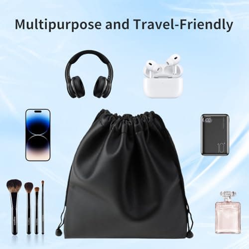 2PCS Headphone Bag - Convenient Earphone Storage Pouch for On-The-Go Use, Drawstring Storage Bag for Travel and Protection — view 3