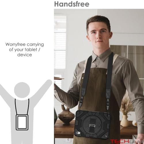 TECHGEAR Adjustable Shoulder Strap, Universal Replacement Neck & Crossbody Carry Strap with Quick-Release Buckles for iPad, Tablet, Camera, Laptop & Messenger Bags, Phone Cases, 130cm, Nylon, Black — view 5