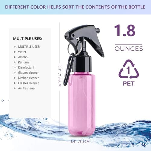 TANSHINE Mini Fine Mist Spray Bottle 50ml 5 Pack — view 2