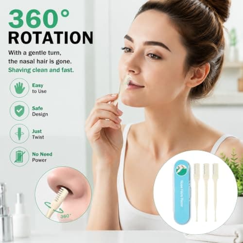 3 Pack Manual Nose Hair Trimmer and Remover — view 5