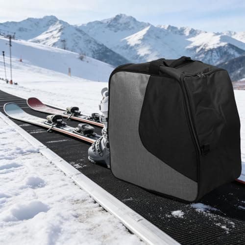 Fesjoy Ski Boot Bag Quick Dry Lightweight Water Proof Travel Snowboard Boots Bag for Ski Gear Day Trips Snowboarding for Men Women Gray — view 2