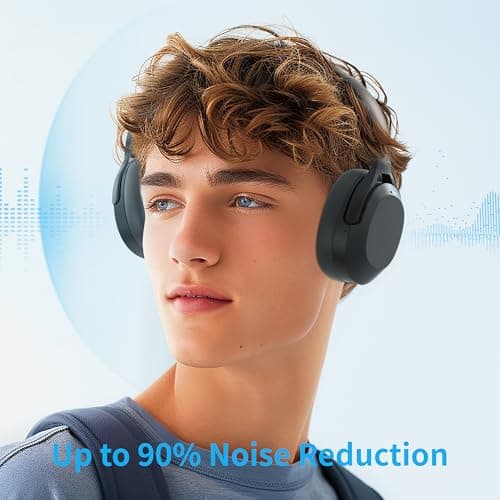 Rebocico Active Noise Cancelling Headphones Bluetooth Wireless for Home — view 6