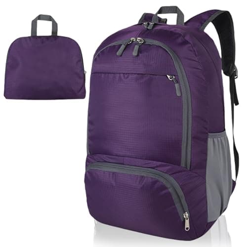 FENGZIZH Foldable Lightweight Travel Backpack, 30L Waterproof Rucksack