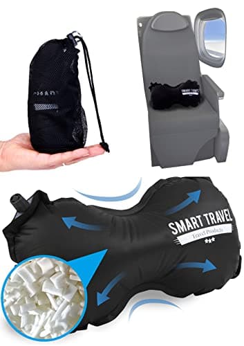 SMART TRAVEL Inflatable Lumbar Support Travel Pillow for Airplane Seat