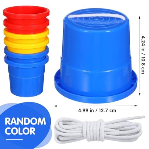 Vaguelly Kids Plastic Jumping Stilts 3 Pairs Outdoor Balance Toys for Children Coordination Training Fun Walker Buckets — view 2