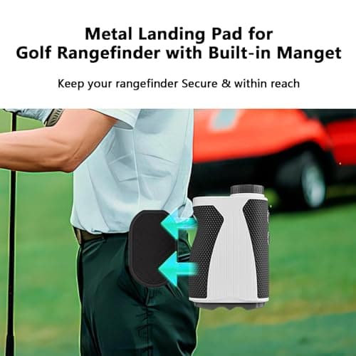 Autotide Metal Golf Bag Landing Pad, Industrial-Grade Rigid Clip for Magnetic Golf Equipment and Accessories. Secure Hold and Easy Access for Rangefinders. Magnetic Golf Gear Compatible，Black — view 4