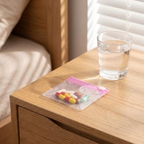 Vosali 12 PCS Reusable Pill Pouch Bags, Mini Ziplock Bags for Travel — view 4