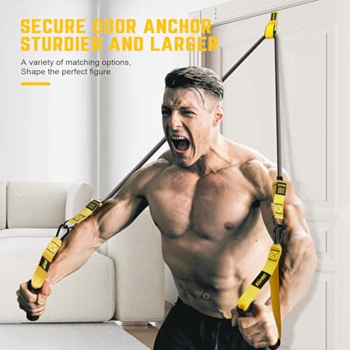 KUZARO Heavy Resistance Bands 300/360 lbs, Resistance Bands Set for Men, Exercise Bands with Handles, Home Gym Equipment for Strength & Muscle Training, Physical Therapy, Stretching (300LBS) — view 3