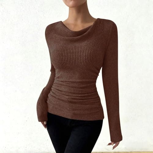 Casual Knit Thermal Underwear Top.Soft Warm Base Layer Shirt for Cold Weather Comfort and Everyday Wear with Breathable Stretch Fit, coffee, S — view 2