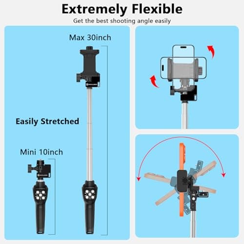 Waterproof Selfie Stick with Phone Case - Professional Underwater Phone Case for with Rechargeable Stick (2th Waterproof Selfie Stick) — view 4