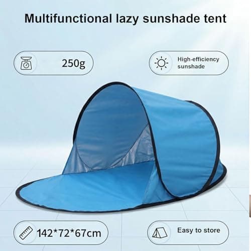 Outdoor Shade Cover - Beach Canopy for Relaxation | Foldable Tanning Chair with Compact Tent, Portable Sun Shelter, Easy Setup Gear, Poolside Comfort Accessory for Women Dad — view 5