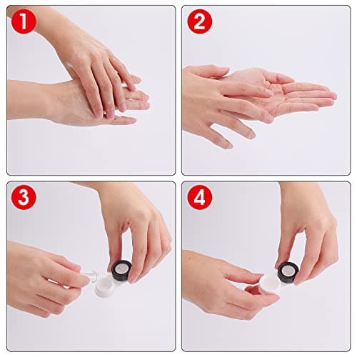 Sibba Contact Lens Cases with Mirror, Contact Lens Holder Mini Box Container, Portable Contact Lens Soaking Case with L and R Caps for Travel — view 6