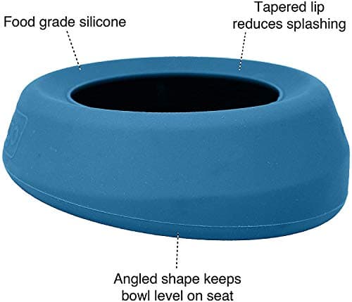 Kurgo Splash Free Wander Dog Water Bowl, 710ml, Coastal Blue — view 2