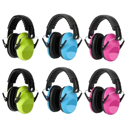 JOAASU 6 Pack Kids Ear Defenders, Ear Defenders Children, 26dB SNR Noise Cancelling Headphones for Kids, Soft Childrens Ear Headphones Ear Muffs, for Boys, Girls, Toddlers, Child