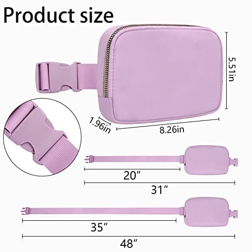 Invool Bum Bag for Women Men, Fanny Pack with Adjustable Straps Crossbody Fashion Waist Pack, Running Belt Bag for Travel Workout Cycling Hiking — view 2
