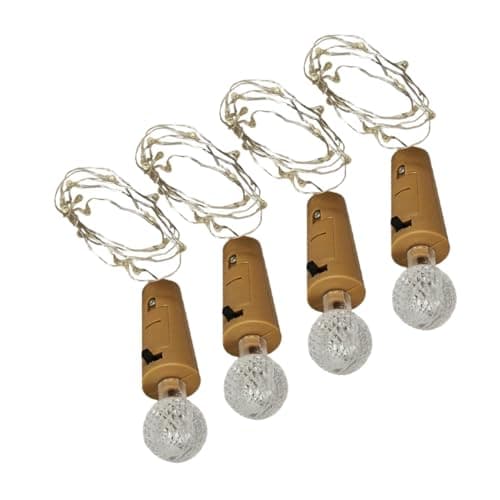 LED Wine Cork String Lights Battery Operated, 4Pcs Starry Bottle Decor