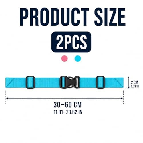 DCYQAIN 2Pcs Adjustable Backpack Chest Straps Non-Slip Quick Release Sternum Straps Extender for Adult Rucksacks Outdoor Travel Hiking Jogging Commuting Blue Pink — view 2