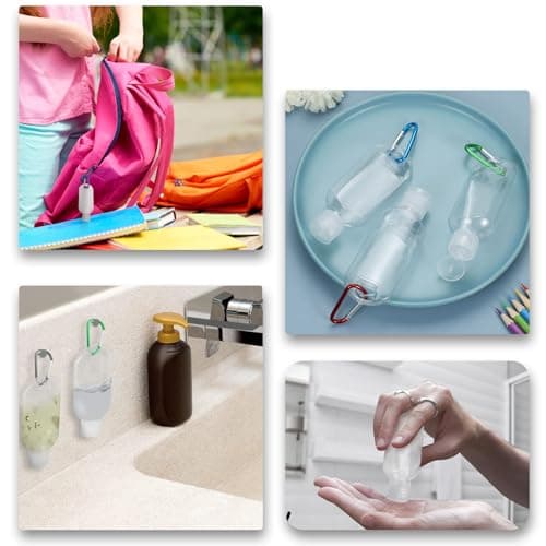 Uskerb 6pcs 50ml Clear Portable Travel Bottles with Leak-Proof Design - TSA Approved, Refillable & Easy-Squeeze Containers for Sanitizers & Liquids — view 3