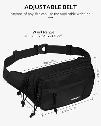 Waterfly Bumbag Large Fanny Pack: Multi-Pockets Bum Bags for Men Women — view 6