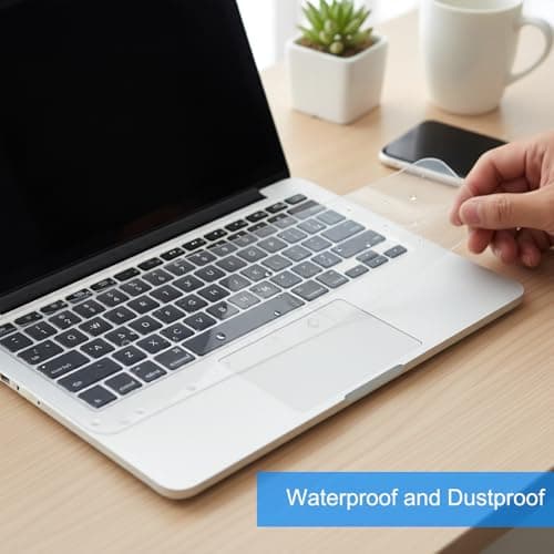 Hopzab Universal Silicone Laptop Keyboard Protector Skin, Ultra-Thin Transparent Waterproof Dustproof Cover for Notebooks with Numeric Keypad, Enhanced Typing Experience — view 4