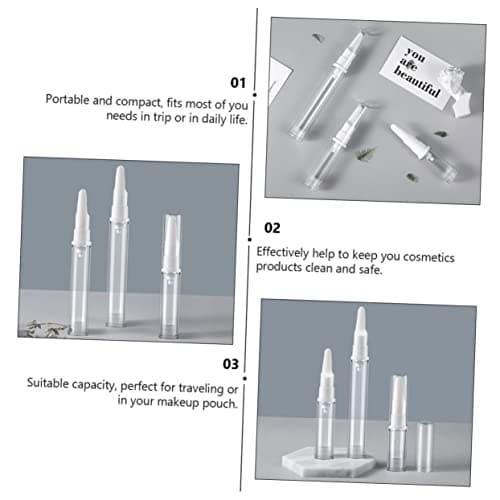 DOITOOL 8 Pack 15ml Plastic Airless Pump Bottles, Refillable Cosmetic Containers for Foundation and Moisturiser, Portable Travel Vacuum Storage Bottles for Skincare — view 3