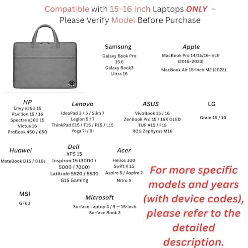 KCA_S3 Pink Stylish Laptop Briefcase 15-16 Inch ONLY MacBook Pro 15 16 M1 M2 M3 Pro Max Dell XPS 15 Inspiron HP Spectre x360 Victus Lenovo Legion IdeaPad ASUS VivoBook ZenBook Pro Acer Aspire Women — view 4