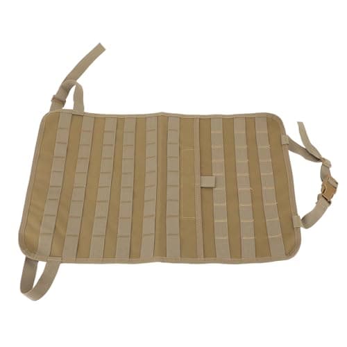 Pssopp Back Seat Organizer, Multi Pockets Kids Car Mat Car Back Seat Items Storage Organizer for Traveling Vehicles Trucks RV (Khaki) — view 5