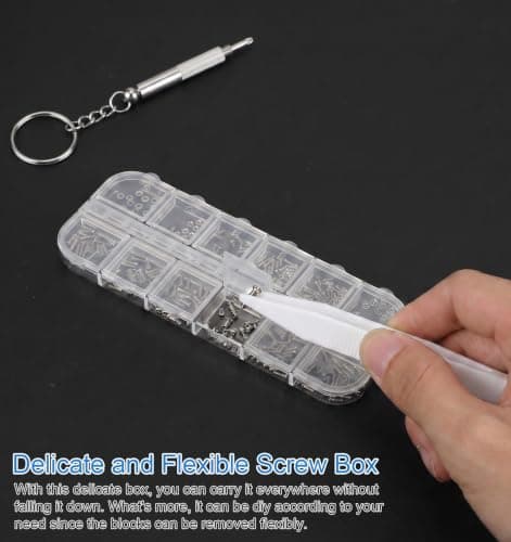 300Pcs Glasses Screws Repair Kit, Screws for Glasses Repair mit Screwdriver — view 6