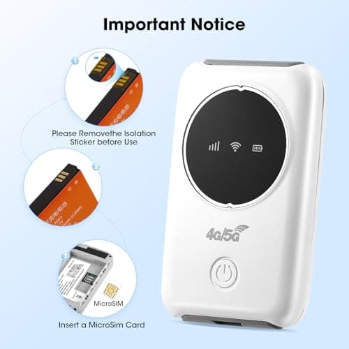 Portable Wifi Router,4G Portable WiFi Hotspot & Travel Router - Mobile MiFi Device with SIM Card Slot, Long Battery for Wireless Internet up to 10 Users,for Mobile Broadband Devices — view 4