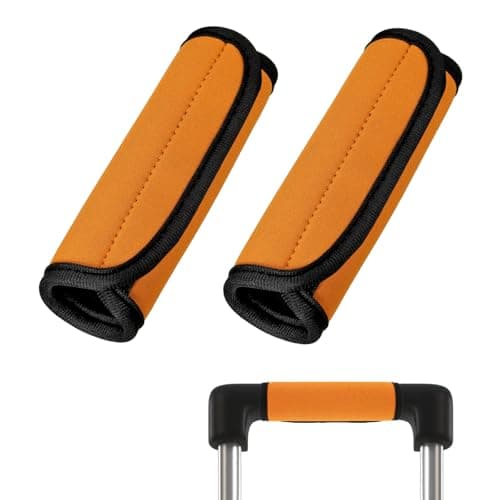 Luggage Handle Wrap 2 pcs Bright Orange Suitcase Handle Cover Luggage Tags