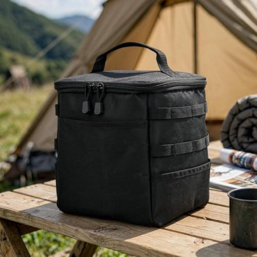 Camping Cookware Bag Outdoor Kitchen Organizer Portable Cooking Equipment — view 4