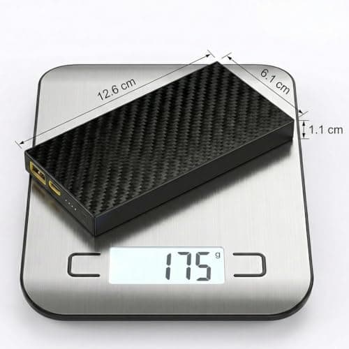 NITEBEAM SSB10K 10000mAh Portable Charger Carbon Fiber Solid-State Power Bank, Ultra-Slim 1.1cm, Lightweight 175g, Safe & Durable External Battery for Phone, Android, Travel — view 6