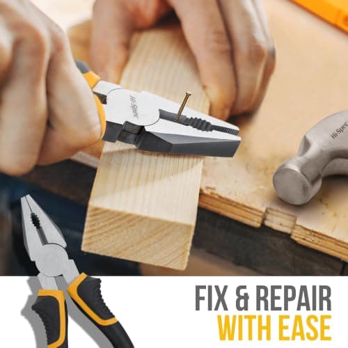 Hi-Spec 20Pcs Compact Home and Office Hand Tool Kit for DIY Repairs, Yellow — view 4