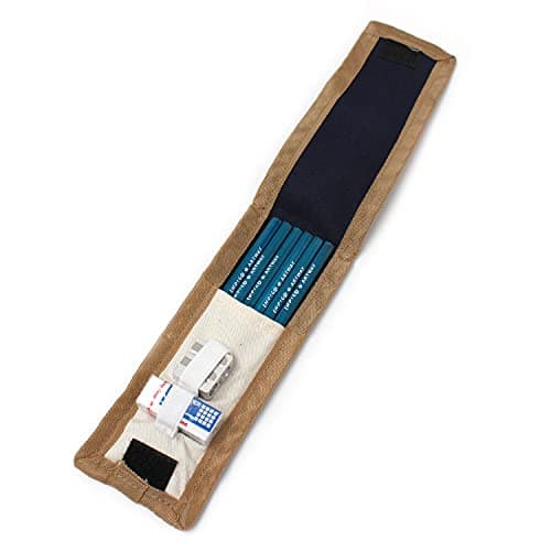 Artway Indigo Pencil Wallet Set - inc. 6 graded graphite pencils (HB-10B), pencil wallet, Pentel eraser and metal sharpener — view 4