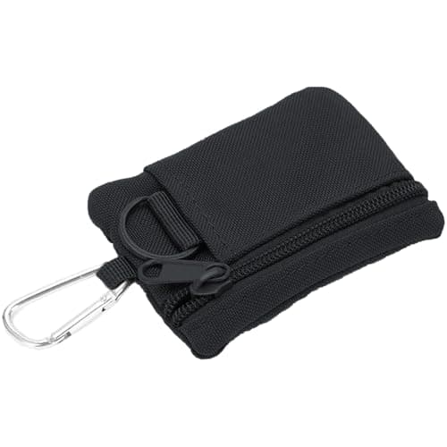 Fbinys Credit Card Holder for Women Small Zip Pocket, black, Siehe Beschreibung, See description