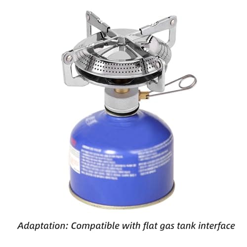 VGEBY1 Portable Mini Camping Stove, Folding Gas Burner for Picnic Hiking Camping, Windproof Cooker with Carrying Bag — view 3