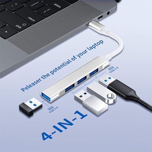 Critin USB C Hub 4-Port Adapter, for MacBook Pro/Air 2023/2022,iMac,iPad,PC — view 2