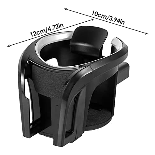 Tawveml Car Cup Holder Mount, 2 in 1 Adjustable Smart Phone Mount Bracket Stand Cradle Car Air Vent Cup Holder for Hot Drinks Compatible with Most Vehicles (Silver&Black) — view 4
