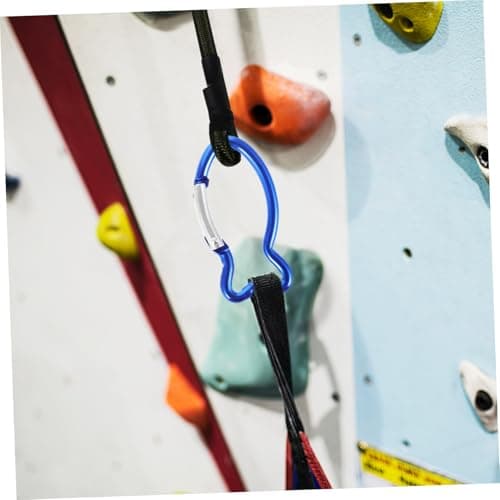 Fish Shaped Mini Carabiner Hook Clips 10 Pcs Aluminium Alloy Blue — view 4