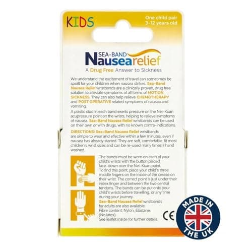 Sea-Band Green Kids Travel & Motion Sickness Acupressure Wristband, 1 Pair — view 2