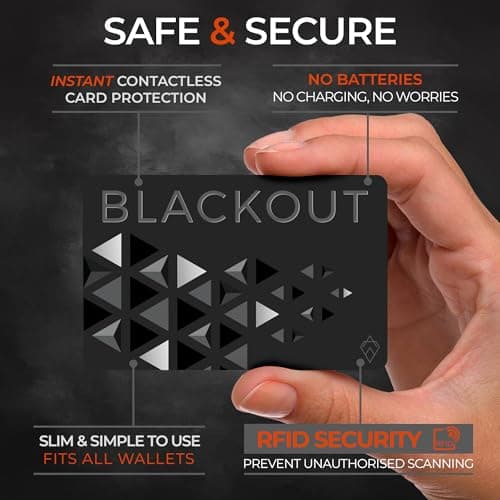 AKIELO Blackout RFID Blocking Card (4 Pack) – Ultra Thin Anti Theft Credit Card Protector – Ultimate Bank Card Blocker for Contactless Cards and Wallet Protection (Black Edition - 4 Pack) — view 3