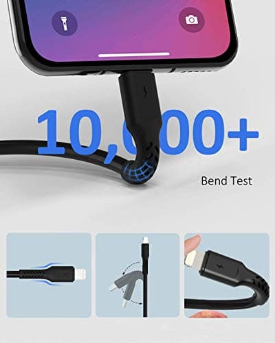 30cm iPhone Charger Cable Short, 5 Pack USB A to Lightning Cord Fast Charging Lead for Charging Stations Compatible with Apple iPhone 12 11 Pro Max Xs 8 7 6 5 Plus, iPad Air/Mini — view 4