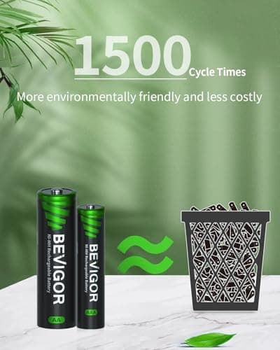 BEVIGOR 16 Pack AA AAA Rechargeable Batteries Set 8 x 2800mAh AA & 8 X 1100mAh AAA Batteries High Capacity, 1.2V Low Self-Discharge, PreCharged — view 4