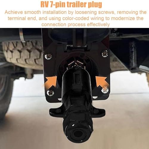 7 Pin Trailer Connector 2 Pieces RV 7 Pin Trailer Plug with Ip68 Waterproof — view 2