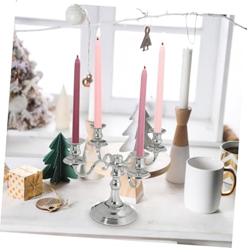4pcs Decorative Long Pole Scented Candle, Smokeless Paraffin Pink — view 5