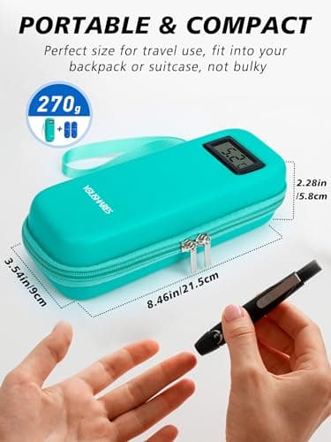 YOUSHARES Monjaro Travel Case with Temperature Display - Insulin Cooler Travel Case with 2 Ice Packs TSA Approved, Refrigerated Medicine Cool Bag for GLP-1 Pens, Diabetes Supplies Organizer Flight — view 4